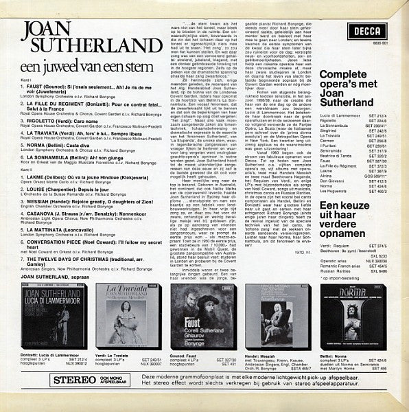 Joan Sutherland : Een Juweel Van Een Stem (LP, Comp)
