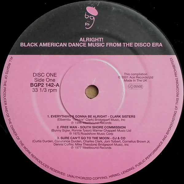 Various : Alright! Black American Dance Music From The Disco Era (2xLP, Comp)