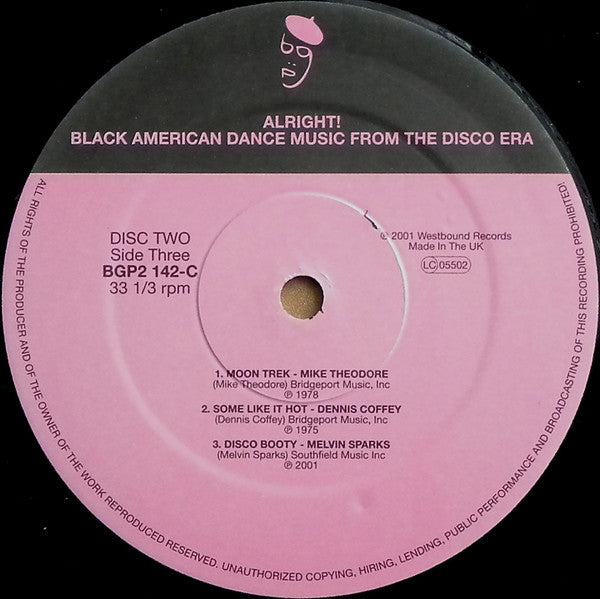 Various : Alright! Black American Dance Music From The Disco Era (2xLP, Comp)