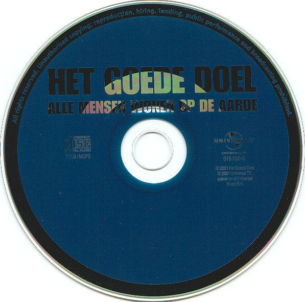 Het Goede Doel : Alle Mensen Wonen Op De Aarde (CD, Single)