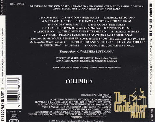 Various : The Godfather Part III (Music From The Original Motion Picture Soundtrack) (CD, Album)