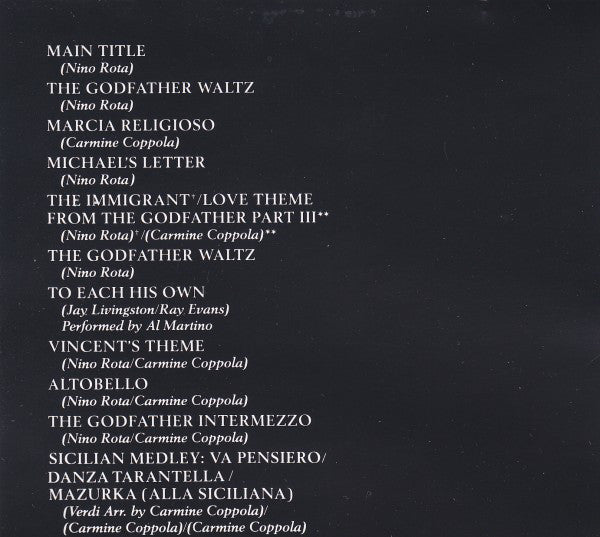 Various : The Godfather Part III (Music From The Original Motion Picture Soundtrack) (CD, Album)