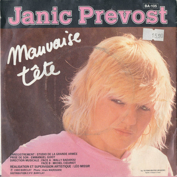 Janic Prévost : J'Veux D'La Tendresse (7", Single)