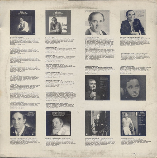 Charles Aznavour Presentatie Lou Van Rees : Concerttournée 1977 (Amsterdam, Den Haag, Rotterdam) (LP, Comp, Promo)