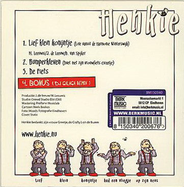 Henkie : Lief Klein Konijntje (CD, Single)