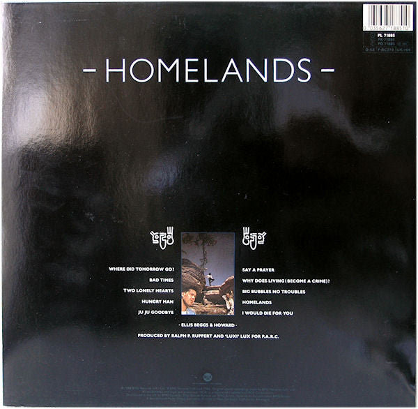Ellis, Beggs & Howard : Homelands (LP, Album)