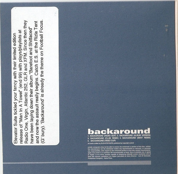 Elevator Suite : Backaround (CD, Single, Enh, Promo)