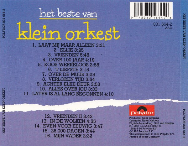 Klein Orkest : Het Beste Van (CD, Comp)