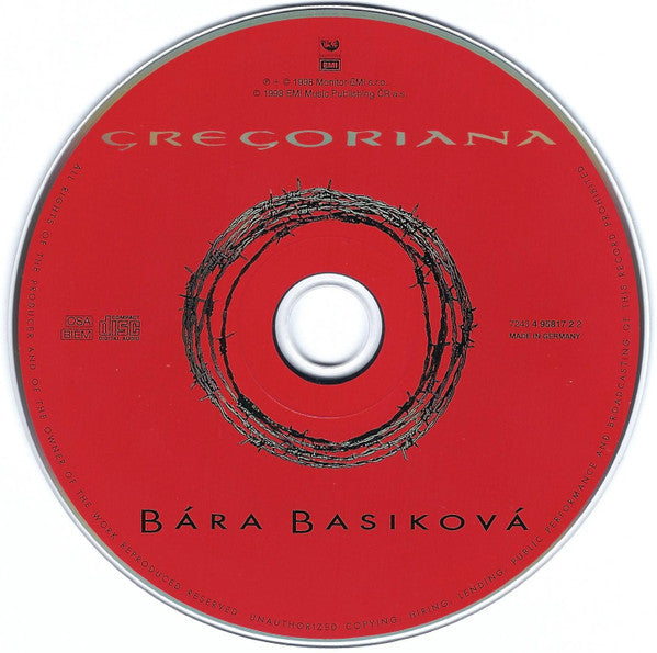 Bára Basiková : Gregoriana (CD, Album)