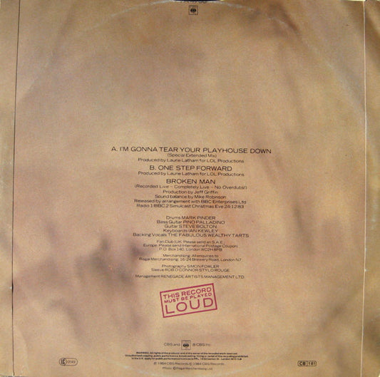 Paul Young : I'm Gonna Tear Your Playhouse Down (Special Extended Mix) (12", Single)