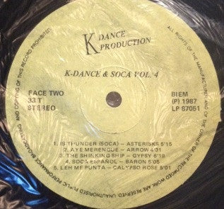 Various : K-Dance & Soca Vol.4 (LP, Comp)
