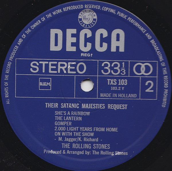 The Rolling Stones : Their Satanic Majesties Request (LP, Album, Len)