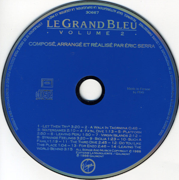 Eric Serra : Le Grand Bleu: Volume 2 (Bande Originale Du Film De Luc Besson) (CD, Album)