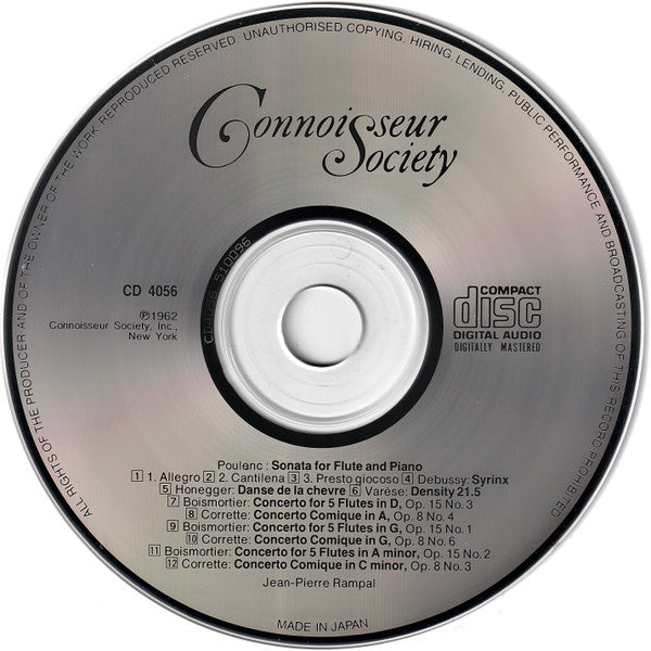 Jean-Pierre Rampal, Samuel Baron, Harold Bennett, Lois Schaefer, Paula Robison, Robert Veyron-Lacroix, David Soyer : Jean-Pierre Rampal And Friends (CD)