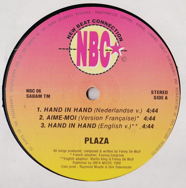 Plaza : Hand In Hand (12")