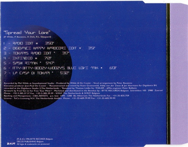 2 Unlimited : Spread Your Love (CD, Maxi)