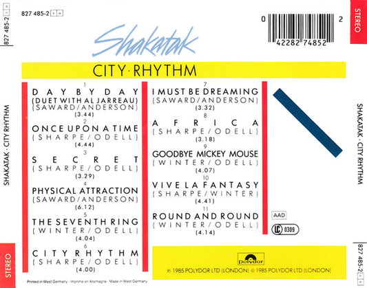 Shakatak : City Rhythm (CD, Album)
