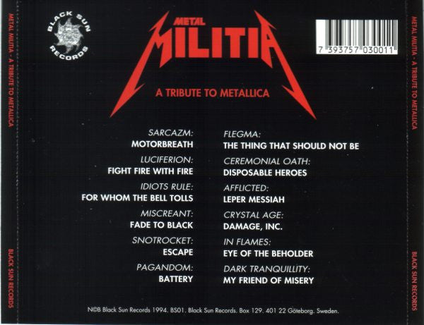 Various : Metal Militia - A Tribute To Metallica (CD, Comp)