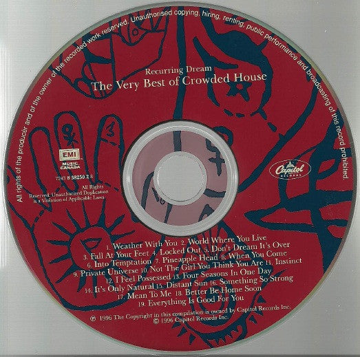 Crowded House : Recurring Dream:  The Very Best Of Crowded House (CD, Comp)