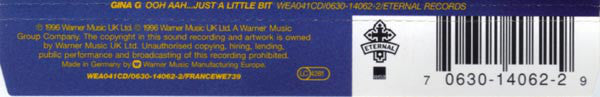 Gina G : Ooh Aah...Just A Little Bit (CD, Maxi, WMM)