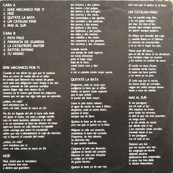 Kiko Veneno : Seré Mecánico Por Ti (LP, Album)