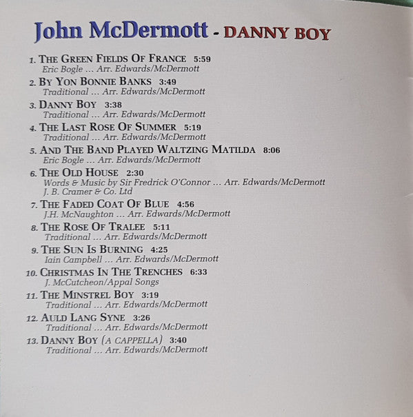 John McDermott (4) : Danny Boy (CD, Album, Dis)