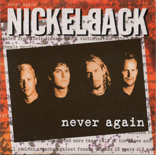 Nickelback : Never Again (CD, Single, Promo, Car)