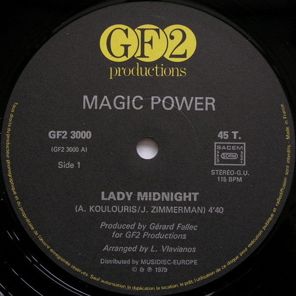Magic Power : Lady Midnight / Livin' For The Moment (12")