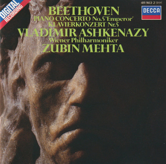 Ludwig Van Beethoven, Vladimir Ashkenazy, Wiener Philharmoniker, Zubin Mehta : Piano Concerto No. 5 'Emperor' = Klavierkonzert Nr. 5 (CD, Album)