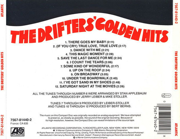 The Drifters : The Drifters' Golden Hits (CD, Comp, RE)