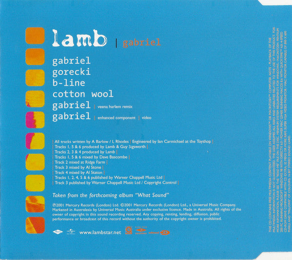 Lamb : Gabriel (CD, Single, Enh)