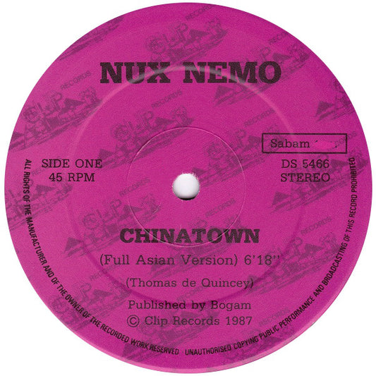Nux Nemo : Chinatown (12", Single)