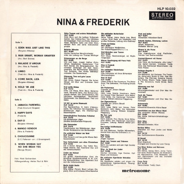 Nina & Frederik : Nina & Frederik (LP, Album)