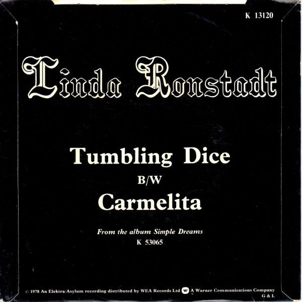 Linda Ronstadt : Tumbling Dice (7", Single)
