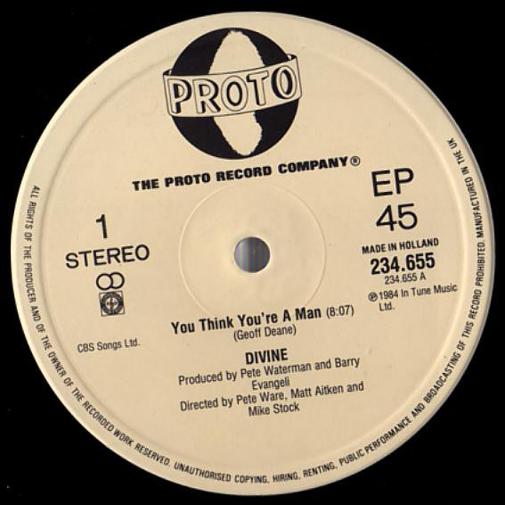 Divine : You Think You're A Man (12", EP)