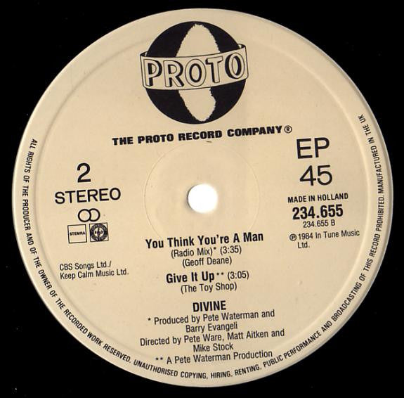 Divine : You Think You're A Man (12", EP)
