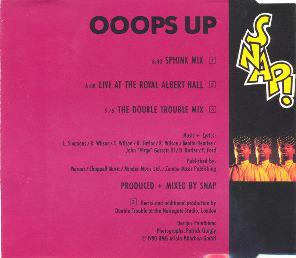 Snap! : Ooops Up (Sphinx Mix + The Double Trouble Mix) (CD, Maxi)