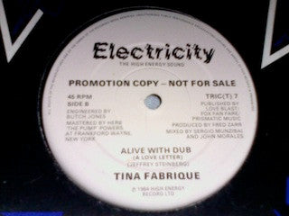 Tina Fabrique : Alive With Love (A Love Letter) (12", Promo)