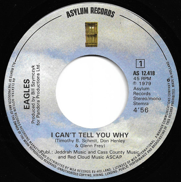 Eagles : I Can't Tell You Why (7", Single)