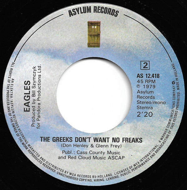 Eagles : I Can't Tell You Why (7", Single)