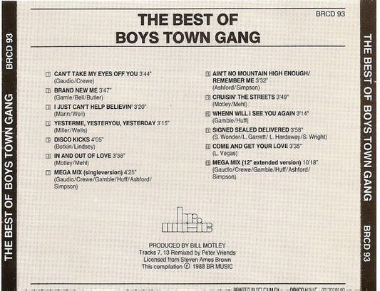 Boys Town Gang : The Best Of Boys Town Gang (CD, Comp)