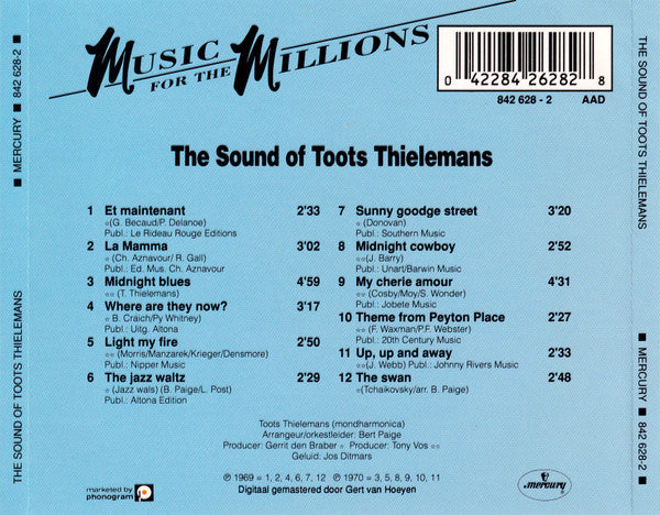 Toots Thielemans With Orkest o.l.v. Bert Paige : The Sound Of Toots Thielemans (CD, Album, RE)