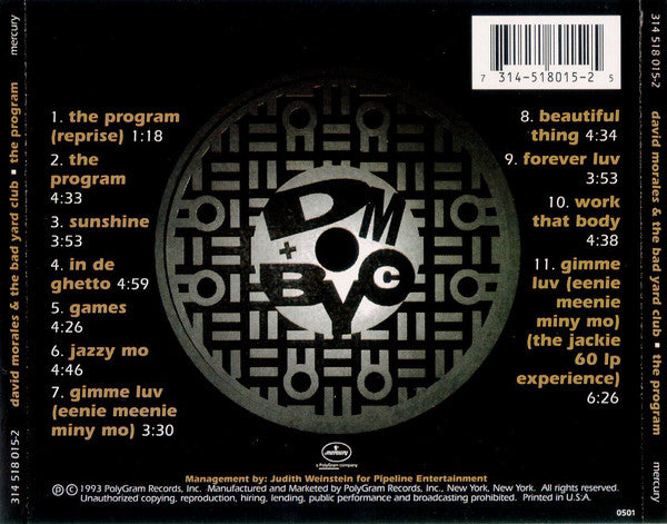 David Morales & The Bad Yard Club : The Program (CD, Album)