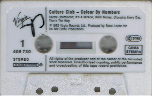 Culture Club : Colour By Numbers (Cass, Album)