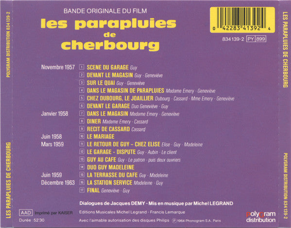 Michel Legrand : Les Parapluies De Cherbourg (CD, Album, RE)