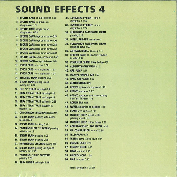 No Artist : Sound Effects - Volume 4 (CD, Album)