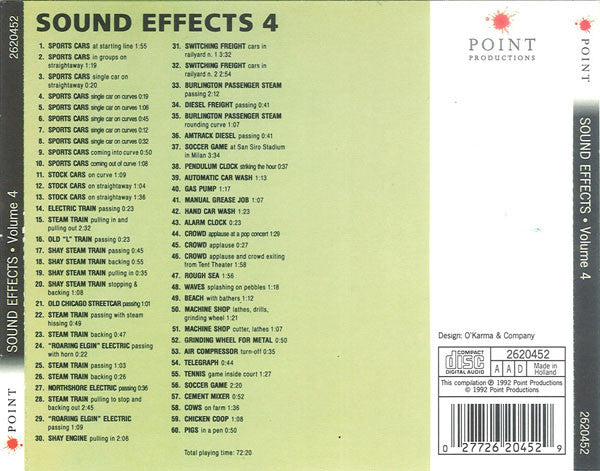 No Artist : Sound Effects - Volume 4 (CD, Album)