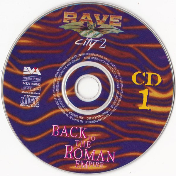 Various : Rave The City 2 (Back To The Roman Empire) (2xCD, Comp)