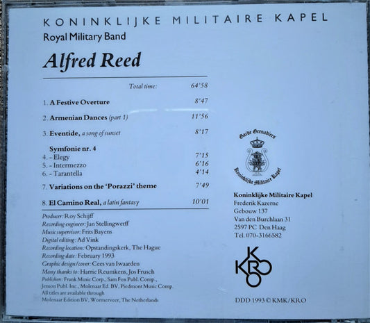 Alfred Reed, Koninklijke Militaire Kapel : Portrait Of Alfred Reed (CD, Album, RP)