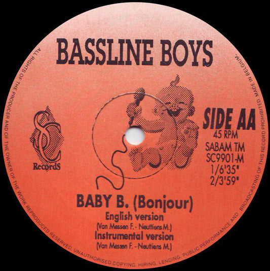 Bassline Boys : Baby B. (Bonjour) (12")